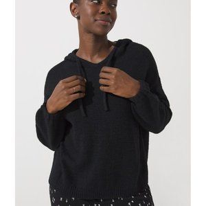 NWT Soma SOMAWKND Marshmallow Knit Hoodie Black M-L